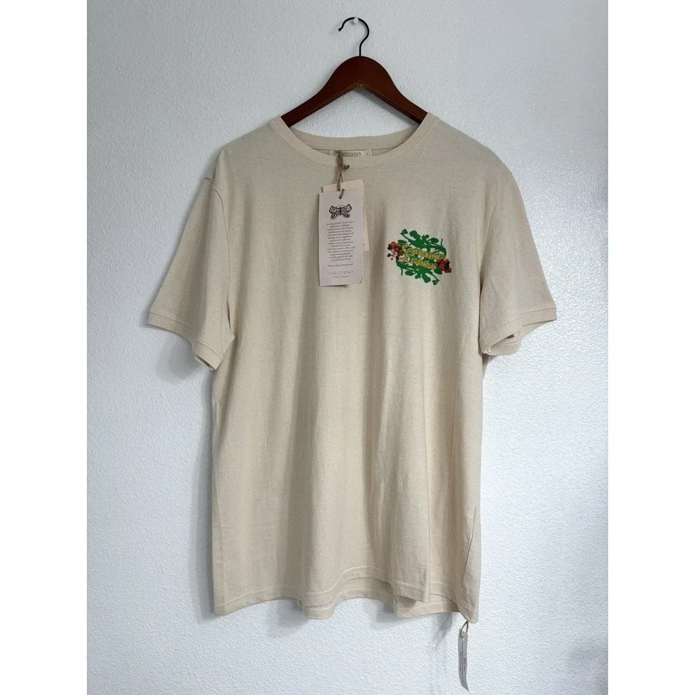 Christy Dawn The Seed Short Sleeve Graphic Tee Shirt Large 100% Cotton New